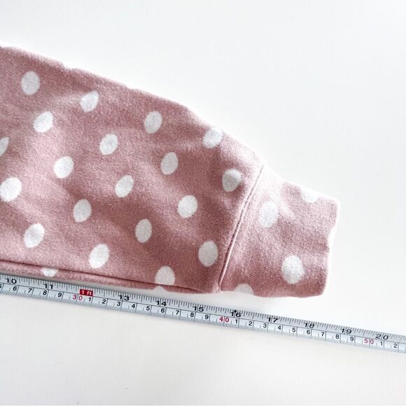 By the River Pink Polka Dot Sweater Long Sleeve Women's S Crewneck Elastic Waist - Picture 6 of 7